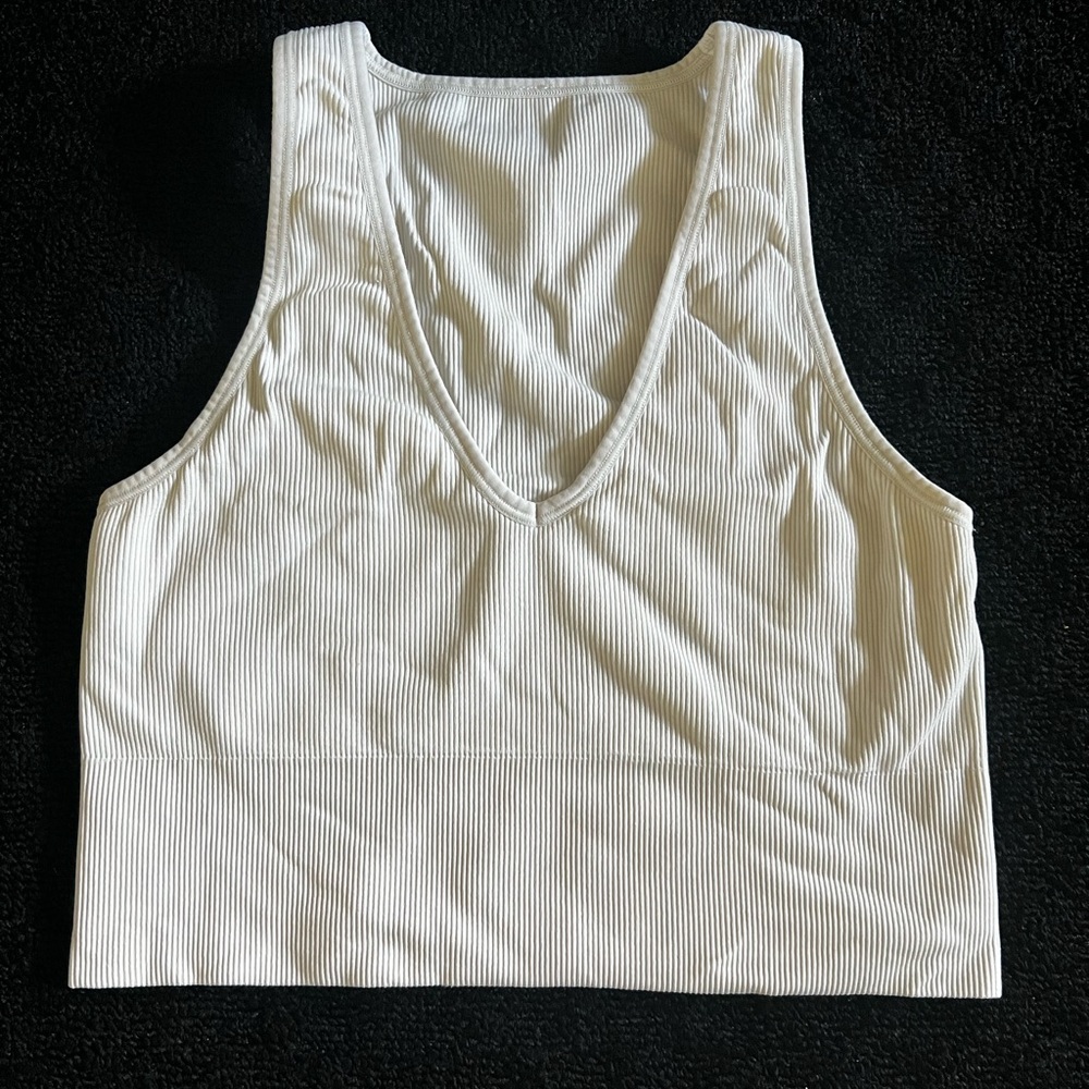 Athleta Aurora Seamless Ribbed Crop Tank Size M